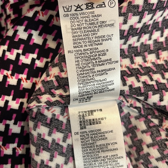 REISS Nia Geometric Print One Shoulder Midi Dress Size 8US - Picture 10 of 10